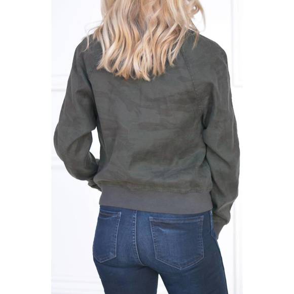 NEW LEVEL99 remy linen bomber in midnight camo - Picture 3 of 3